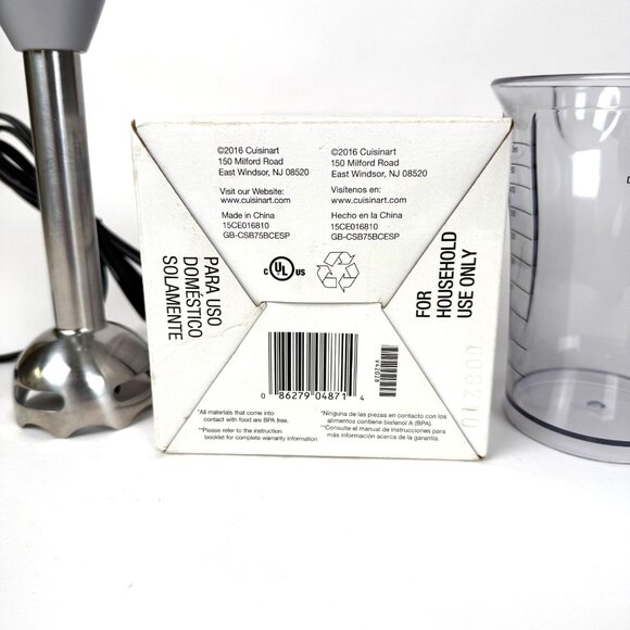 Cuisinart Smart Stick 2 Speed Immersion Blender Csb-75 With Cup And Box - Picture 7 of 7